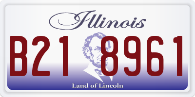 IL license plate B218961