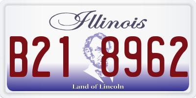 IL license plate B218962