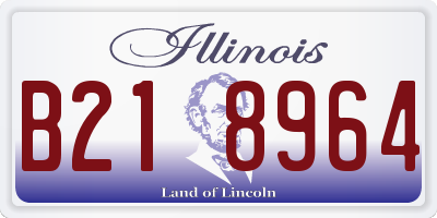 IL license plate B218964