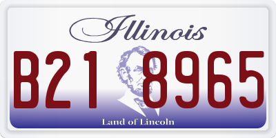 IL license plate B218965