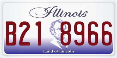IL license plate B218966