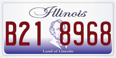 IL license plate B218968