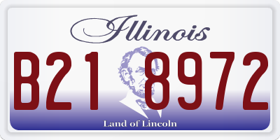 IL license plate B218972