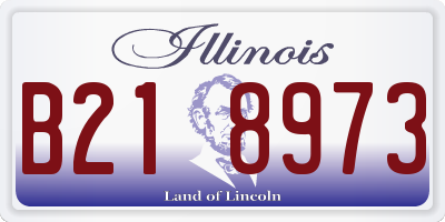 IL license plate B218973