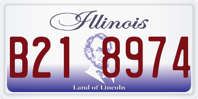 IL license plate B218974