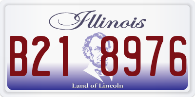 IL license plate B218976