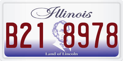 IL license plate B218978