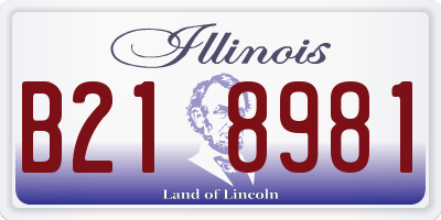 IL license plate B218981
