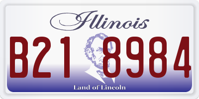 IL license plate B218984