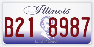 IL license plate B218987