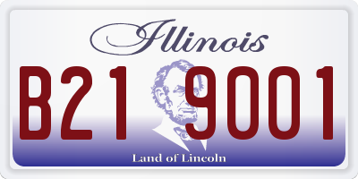 IL license plate B219001