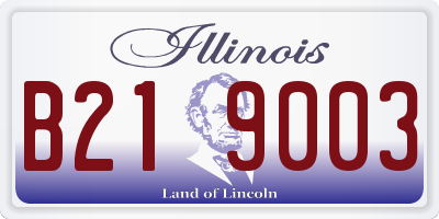 IL license plate B219003
