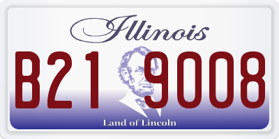 IL license plate B219008