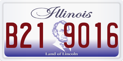 IL license plate B219016