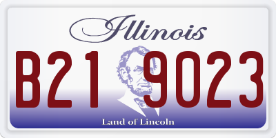 IL license plate B219023