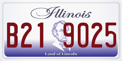 IL license plate B219025