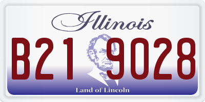 IL license plate B219028
