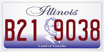 IL license plate B219038