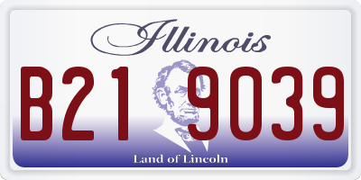 IL license plate B219039