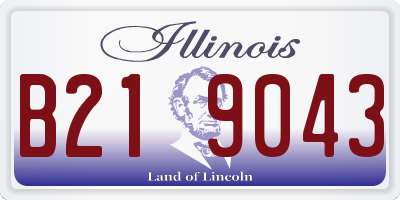 IL license plate B219043