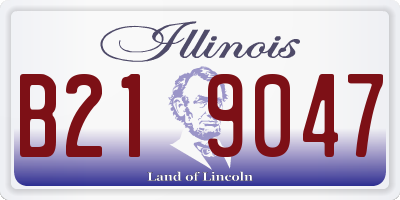 IL license plate B219047