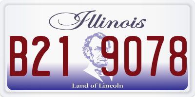 IL license plate B219078
