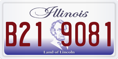 IL license plate B219081
