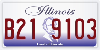 IL license plate B219103