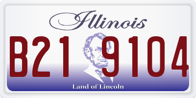 IL license plate B219104