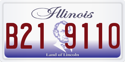 IL license plate B219110