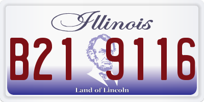 IL license plate B219116