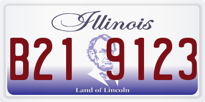 IL license plate B219123