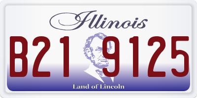 IL license plate B219125
