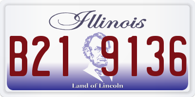 IL license plate B219136