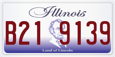 IL license plate B219139