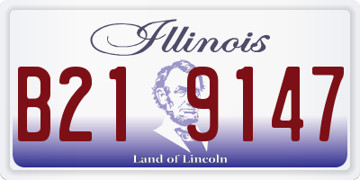IL license plate B219147