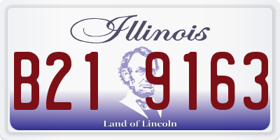 IL license plate B219163