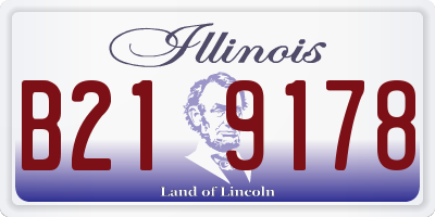 IL license plate B219178