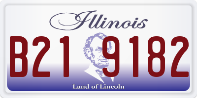 IL license plate B219182