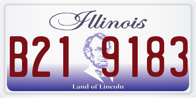 IL license plate B219183
