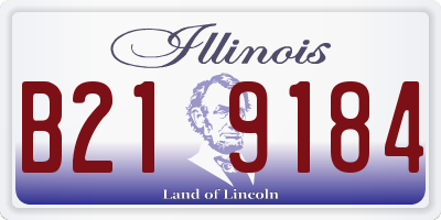 IL license plate B219184