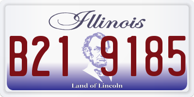 IL license plate B219185