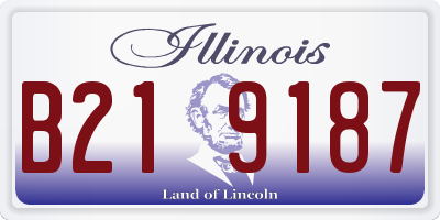 IL license plate B219187