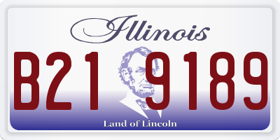 IL license plate B219189