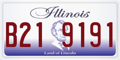 IL license plate B219191