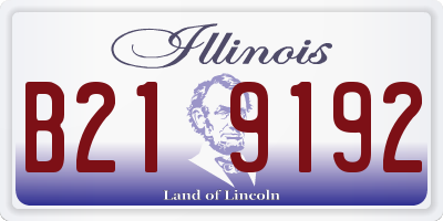 IL license plate B219192