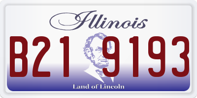 IL license plate B219193