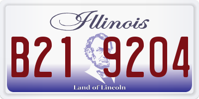 IL license plate B219204