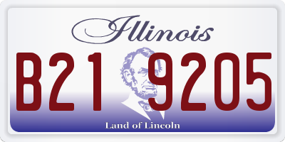 IL license plate B219205
