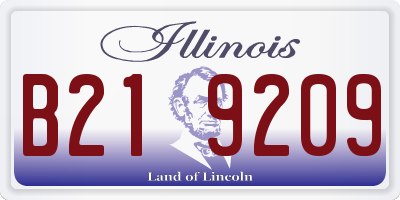 IL license plate B219209